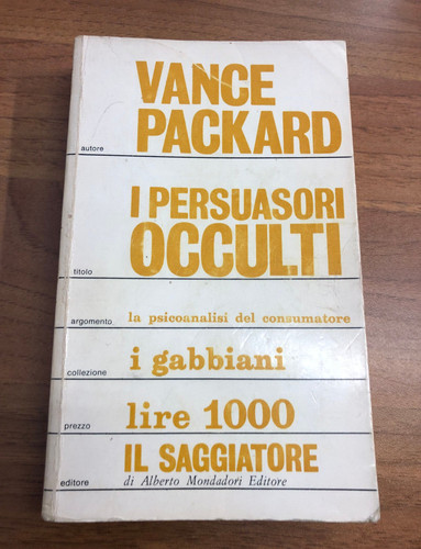 Persuasori occulti vance - persuasori, occulti",vance