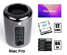 Apple MacPro 6.1 - 12 Core 2,7 GHz - 64GB RAM - 250GB SSD – Mac OS 12 Monterey