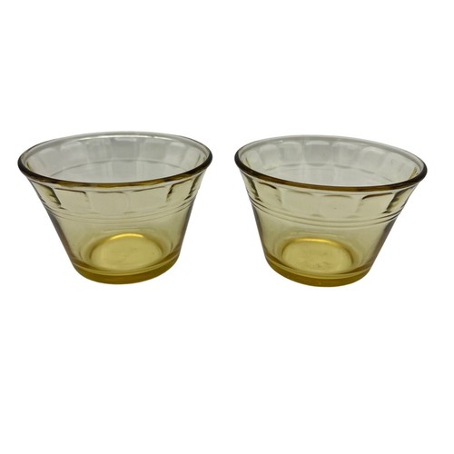 Vintage amber glass pair - glass,