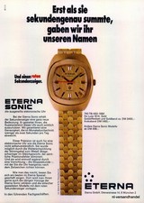 ETERNA-SONIC-1971-Pubblicità-Pubblicità-Originale Advert-La publicité-nl-Commercio per corrispondenza