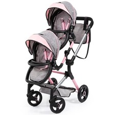 Carrozzina per bambole gemelle