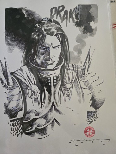 Dampyr draka disegno originale - dampyr,