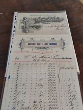 LURAS (SS) ditta Antonio Forteleoni, fattura del 1901 e lettera commerciale 1906