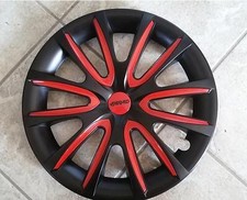 Copricerchi Neri FARAD Freewheeling 15 Pollici con Inserti Colore Rosso 4 coppe