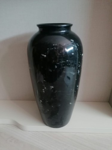 Vaso nero marmo moderno arredo - vaso,
