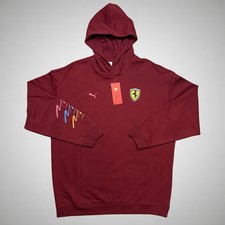 PUMA Scuderia Ferrari Miami Graphic Pullover Felpa con Cappuccio Uomo Taglia Large Rosso Casual