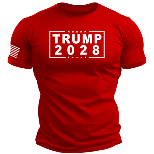 Trump 2028 shirt manica - t-shirt,