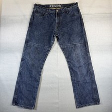 Reax Jeans Uomo 38x32 Blu 215 Moto Equitazione Biker Denim - Senza Ginocchiere