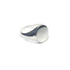 Anello da uomo in argento sterling 925 con sigillo anello nuziale semplice