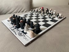 Scacchiera ceramica con pezzi
