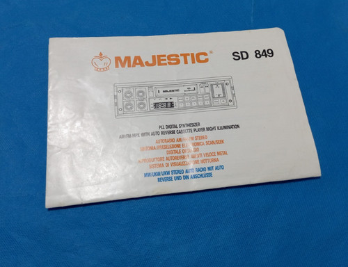 Majestic sd849 autoradio - sd849,