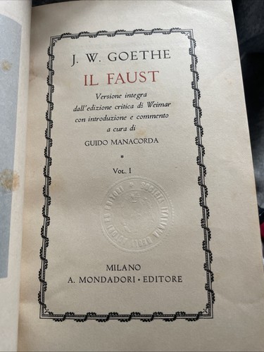 Goethe il faust - w.,