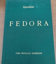 Giordano Fedora spartito canto e pianoforte ed. Sonzogno copertina rigida