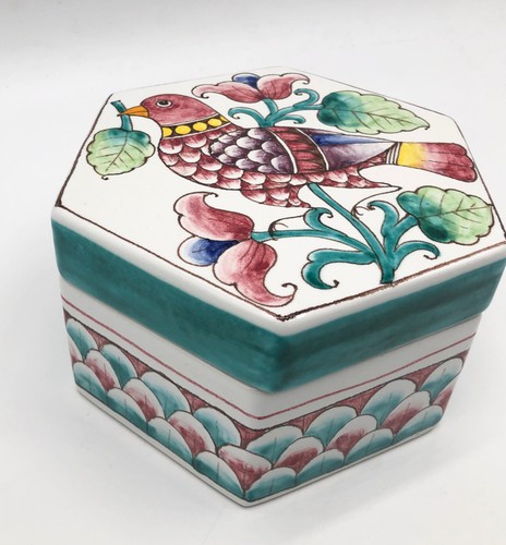 Scatola esagonale ceramica - in,