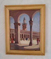 Damasco,Moschea Degli Omiadi ( Siria) dipinto orientalista olio su legno