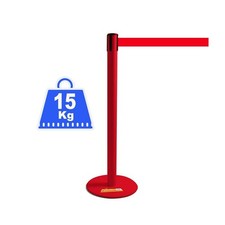 COLONNINA ROSSA 15 KG BASE PIATTA NASTRO TENDINASTRO TENDI FETTUCCIA TENDILINEA