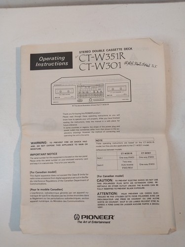 Pioneer stereo doppia cassette - stereo,
