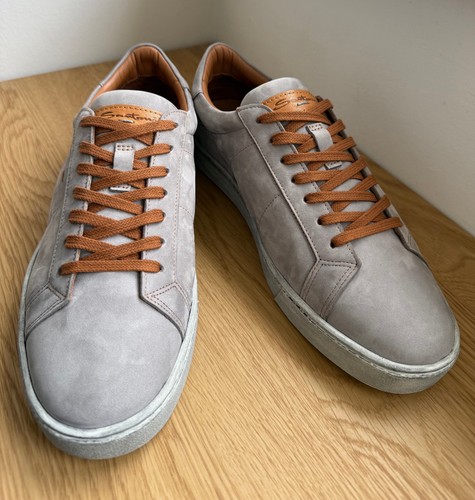 Santoni uomo grigio - grigio, pelle