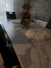 Tavolo Da Pranzo Grande In Effetto Marmo 200x80 Cm Tavolo Da Pranzo