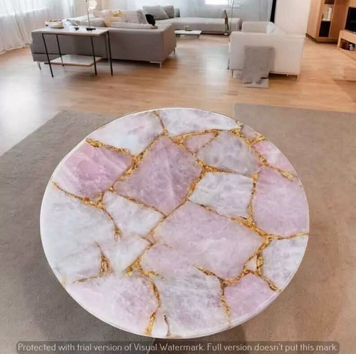 Rose quartz coffee table - rose,