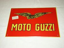 MOTO GUZZI TARGA METAL INSEGNA da OFFICINA VINTAGE REPRODUCTION NUOVA PERFETTA++