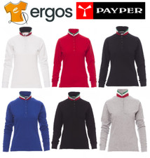 Polo manica Lunga Payper LONG NATION LADY da Donna in Cotone Sfiancata Tricolore