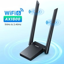 Adattatore WiFi AX1800 WiFi6 USB3.0 5G&2.4G Doppia Antenna USB WiFi per PC Portatile