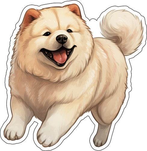 Adesivo auto chow - chow, 9