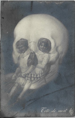Tete mort cartolina - mort,