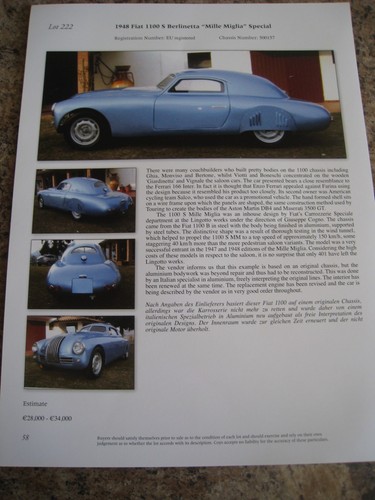 1948 fiat 1100 berlinetta - s,