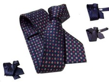 Cravatta uomo blu con micro