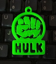 Portachiavi Hulk scritta pugno verde neon alta visibilità feste regalo