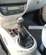 Cuffia leva cambio CITROEN C3 prima serie dal 2002 al 2009 in vera pelle NERA