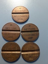 lotto 5 gettoni telefonici vari tipi ed anni 