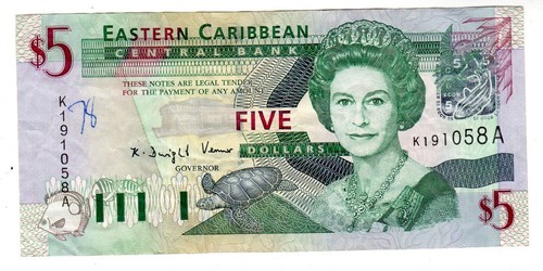 Antica banconota caraibi - antica,