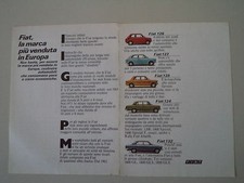 advertising Pubblicità 1974 FIAT 126/127/128/124/132