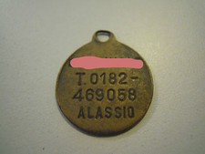 MEDAGLIETTA PER CANE ANNI 70 ALASSIO - 