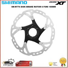 Shimano Disco Freno SM RT76M2 Deore XT 180mm Rotore 6 Fori Disc Brake Bici