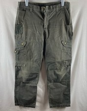 Pantaloni Cargo Carhartt Relaxed Combat W33 L30 33S 33x30 Grigio B342 MOS Distressed