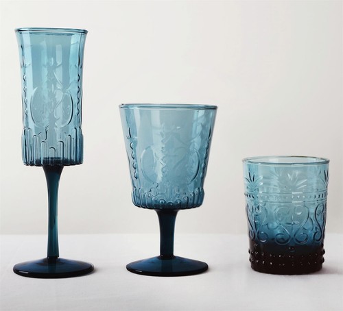 Art deco vintage blu calici - vintage, di