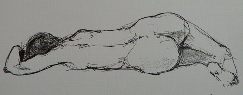 Disegno inchiostro donna - disegno, a