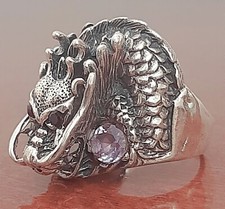 925 MENS SILVER RING Ruby