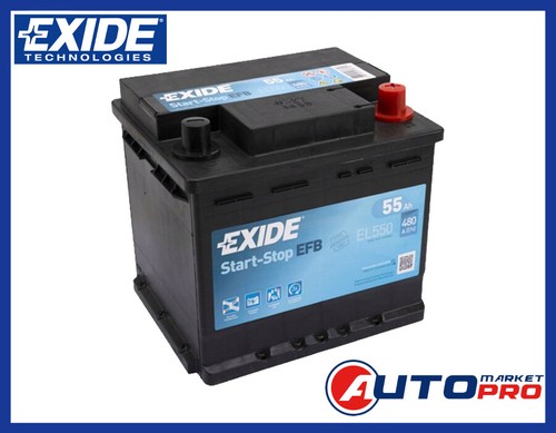 Batteria exide el550 efb - batteria, 55ah