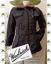 WOOLRICH GIUBBOTTO PARKA DONNA IMBOTTITO NERO CON COLLO IN PELLICCIA tg S(40-42)