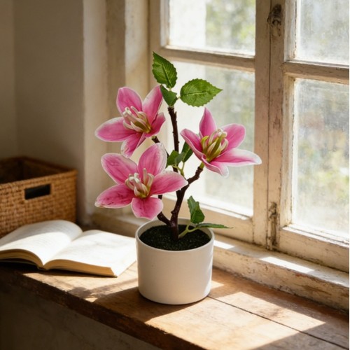 Pianta vaso con - con, finti