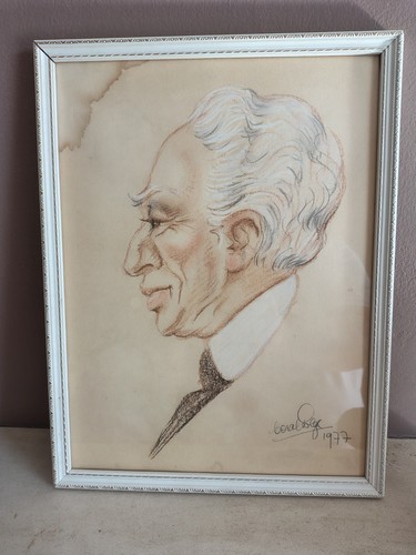 Caricatura pastello vintage - pastello, a4
