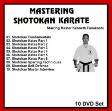SHOTOKAN KARATE 10 DVD SET with KENNETH FUNAKOSHI katas sparring self defense