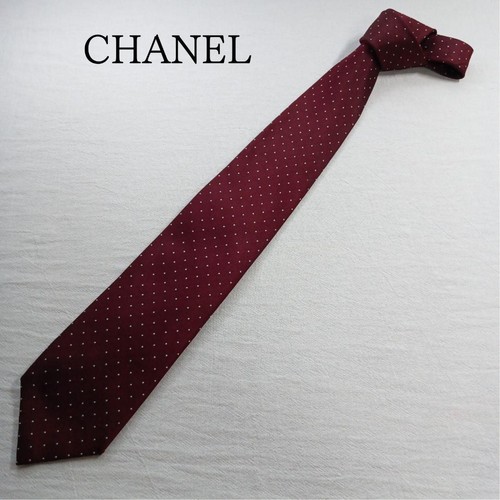 Cravatta chanel punto - punto, bordeaux