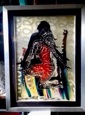 SAGE VERNIS LASTRA SU METALLO 50x70 dipinto a mano Original italy  painting