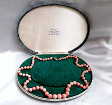 BELLISSIMA COLLANA SCALARE IN AUTENTICO CORALLO ROSA VARIEGATO, CHIUSURA ARGENTO